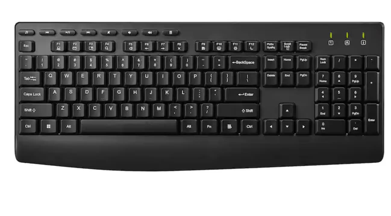 Best Buy essentials Full-size Wireless Membrane Switch Keyboard - Black image