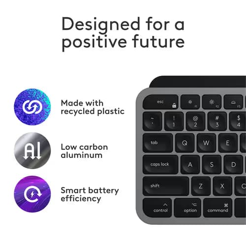 Logitech MX Keys S for Mac Wireless Keyboard – Space Gray image