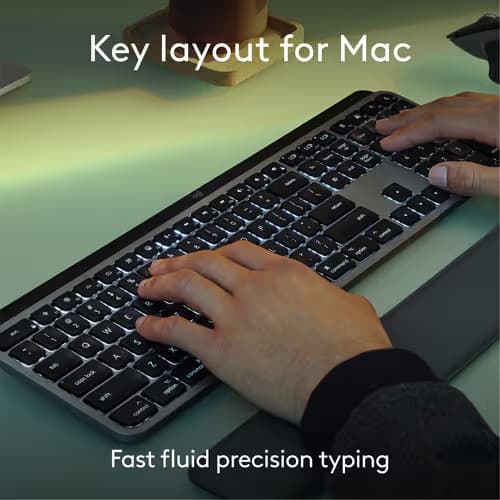 Logitech MX Keys S for Mac Wireless Keyboard – Space Gray image