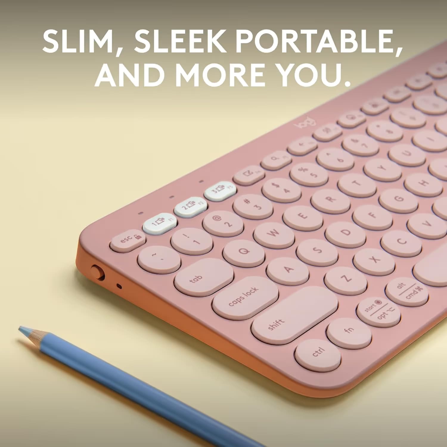 Logitech Pebble Keys 2 K380s Bluetooth Wireless Keyboard - Tonal Rose image