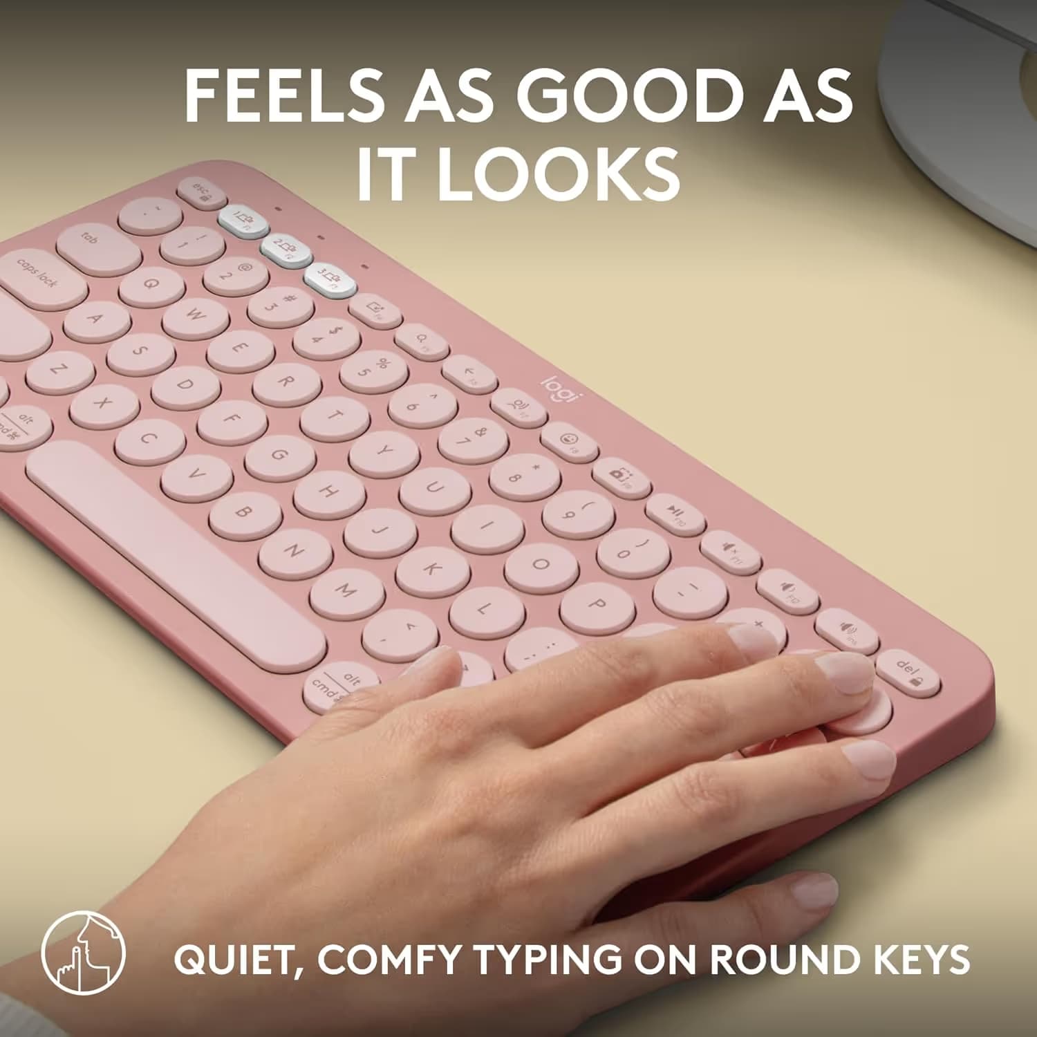 Logitech Pebble Keys 2 K380s Bluetooth Wireless Keyboard - Tonal Rose image