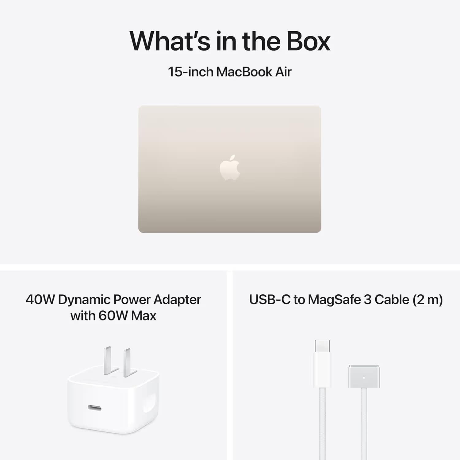 Apple MacBook Air 15-inch, M5, Starlight, 16GB memory, 512GB storage image