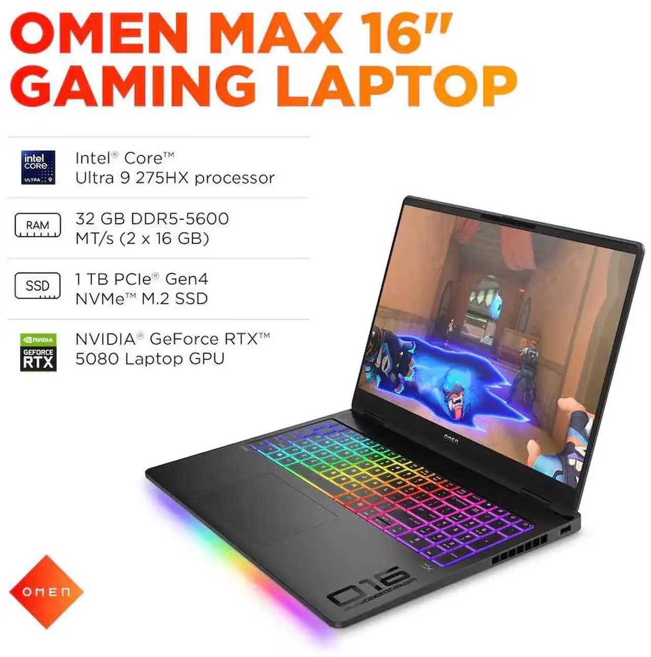 HP OMEN MAX 16-inch WQXGA 240Hz Gaming Laptop image