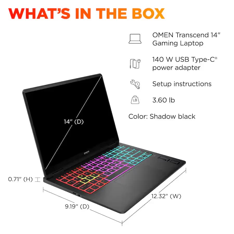 HP OMEN Transcend 14 14-FB1013DX Gaming Laptop image