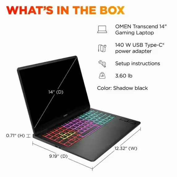 HP OMEN Transcend 14-fb1023dx Gaming Laptop image