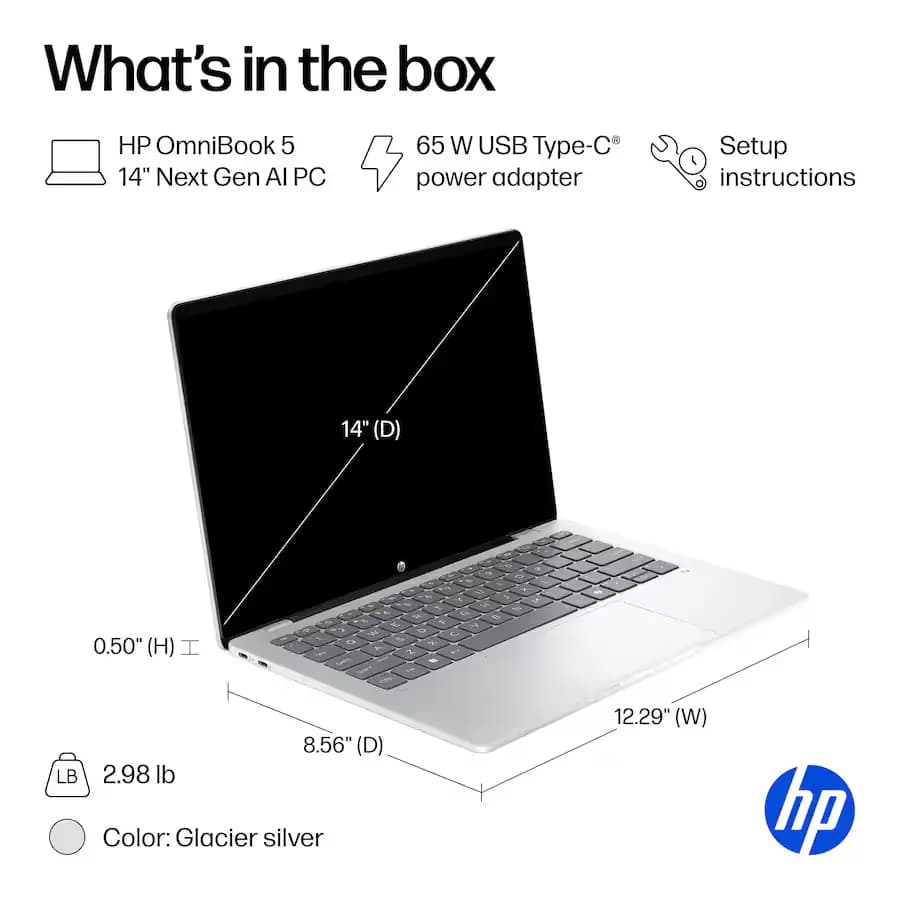HP OmniBook 5 14-inch OLED Copilot+ PC (14-HE0245DX / BV9S3UA#ABA) image