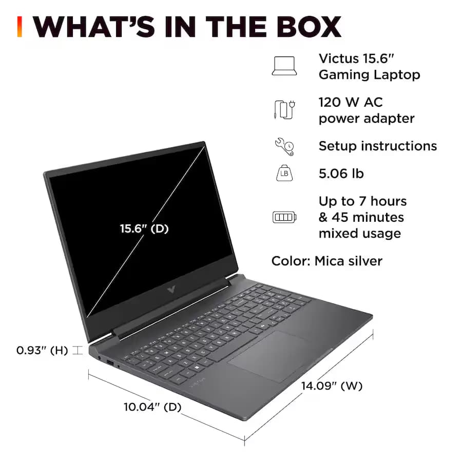 HP Victus 15.6-inch 144Hz FHD Gaming Laptop 15-fb3093dx/BM4X8UA#ABA image