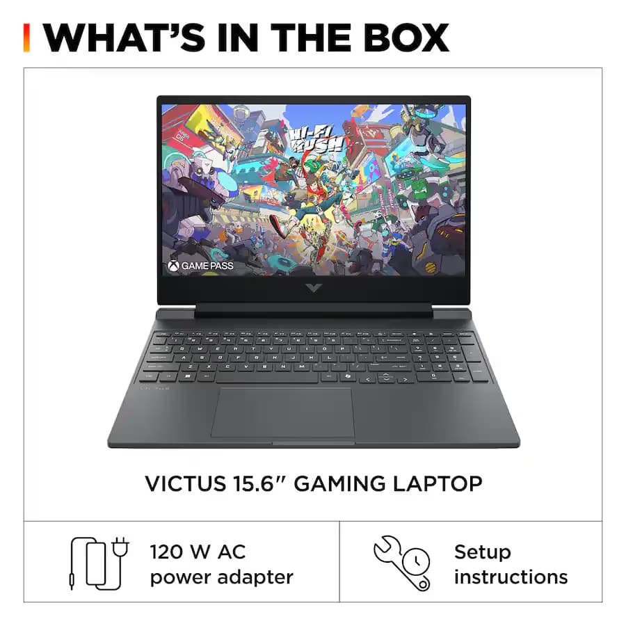 HP Victus 15-fa2013dx 15.6-inch 144Hz FHD Gaming Laptop - Core i5-13420H - RTX 3050 - 8GB/512GB - Mica Silver image