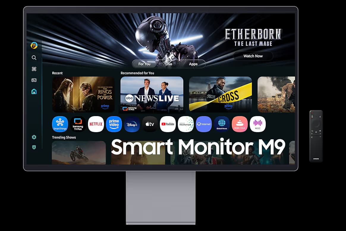 Samsung 32-inch Smart Monitor M9 M90SF 4K OLED with Samsung Vision AI image