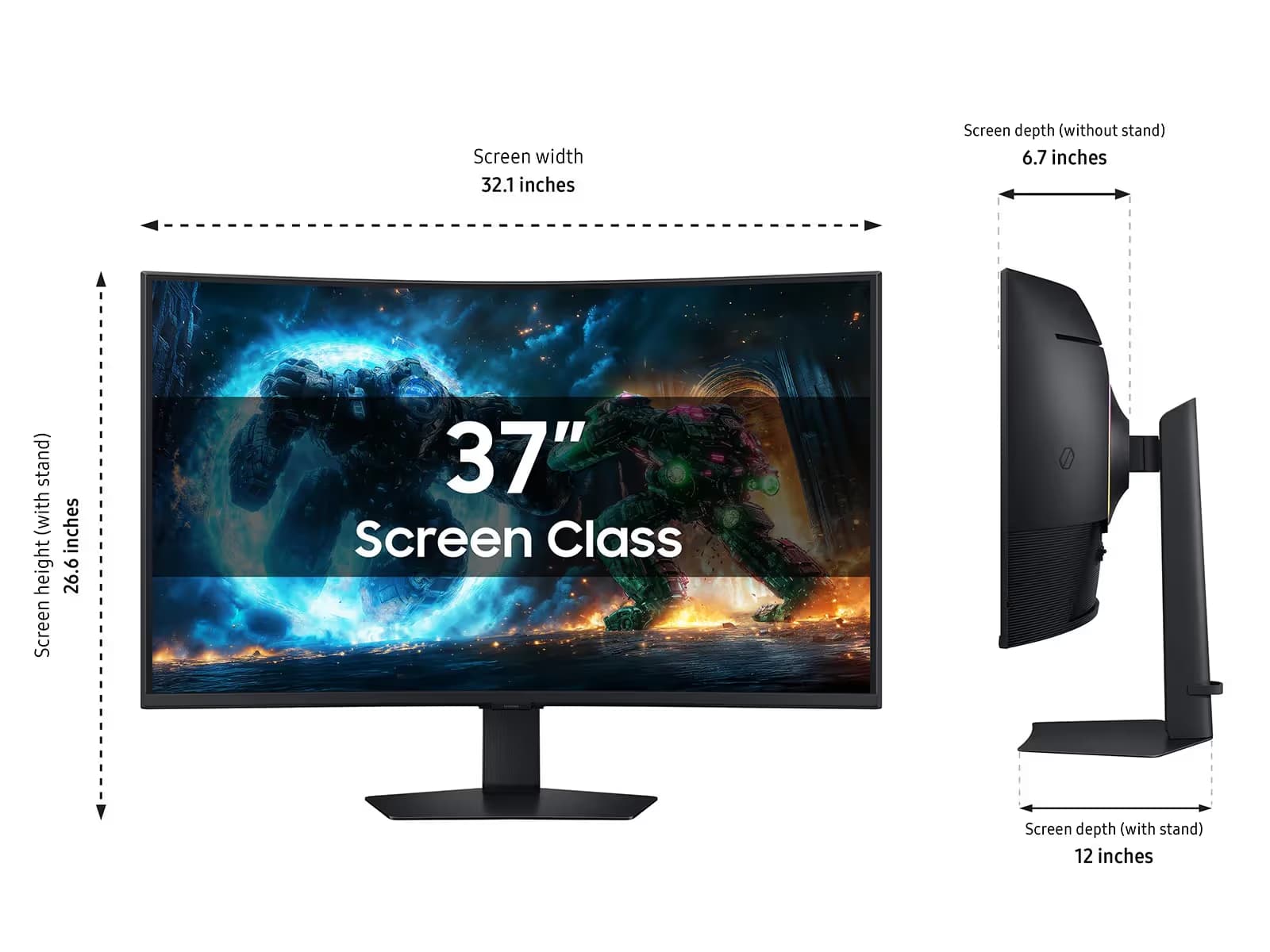Samsung 37-inch Odyssey G7 G75F Curved Gaming Monitor LS37FG75DENXZA image