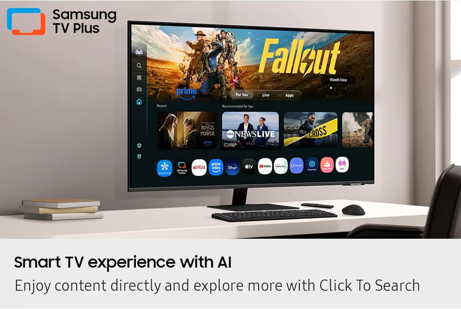 Samsung M7 M70F 43-inch 4K UHD Smart AI Monitor - Black image