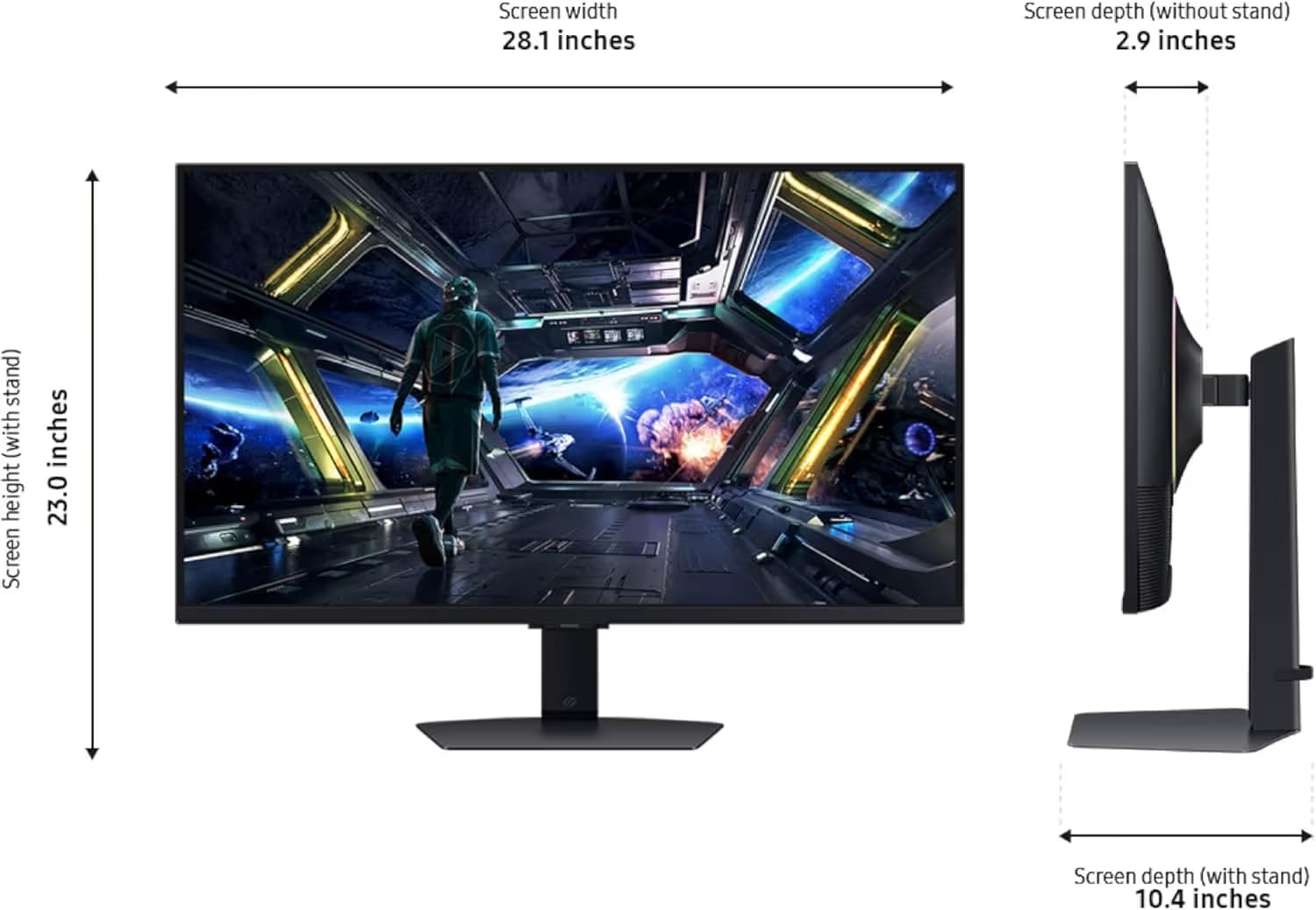 Samsung Odyssey G7 G70D 32-inch 4K UHD 144Hz Smart Gaming Monitor LS32DG702ENXZA image