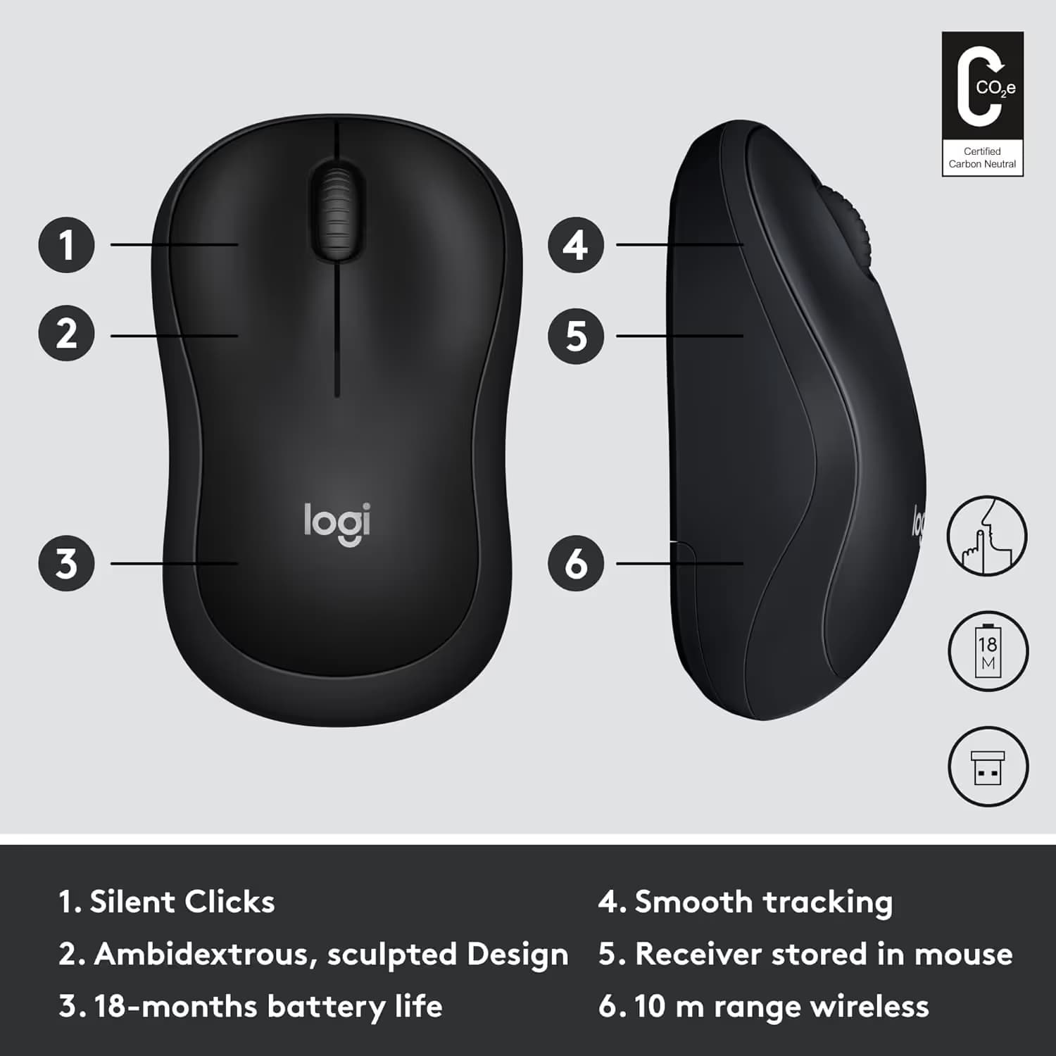 Logitech M220 Wireless Mouse with Silent Clicks image