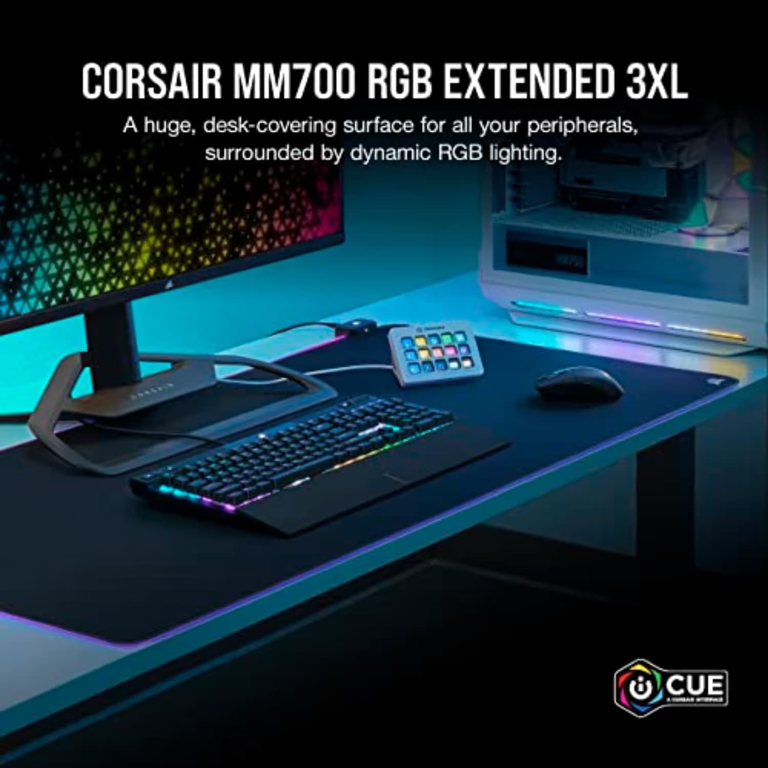 CORSAIR MM700 RGB Extended 3XL Cloth Gaming Mouse Pad / Desk Mat image