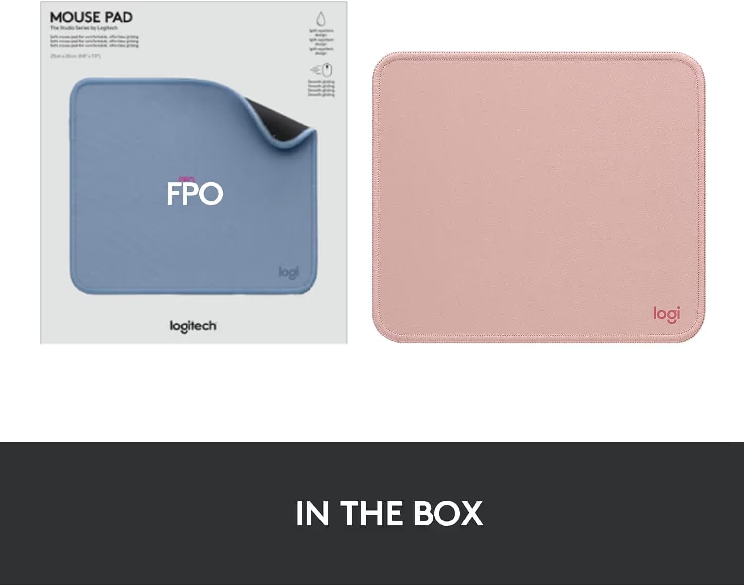 Logitech Mouse Pad Studio Series with Spill-Resistant Surface (Medium) - Darker Rose image