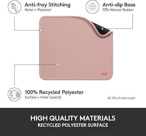 Logitech Mouse Pad Studio Series with Spill-Resistant Surface (Medium) - Darker Rose image