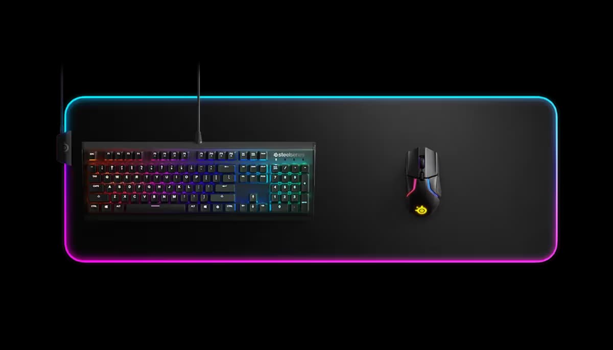 SteelSeries QcK Prism Cloth XL RGB Gaming Mouse Pad - Black image