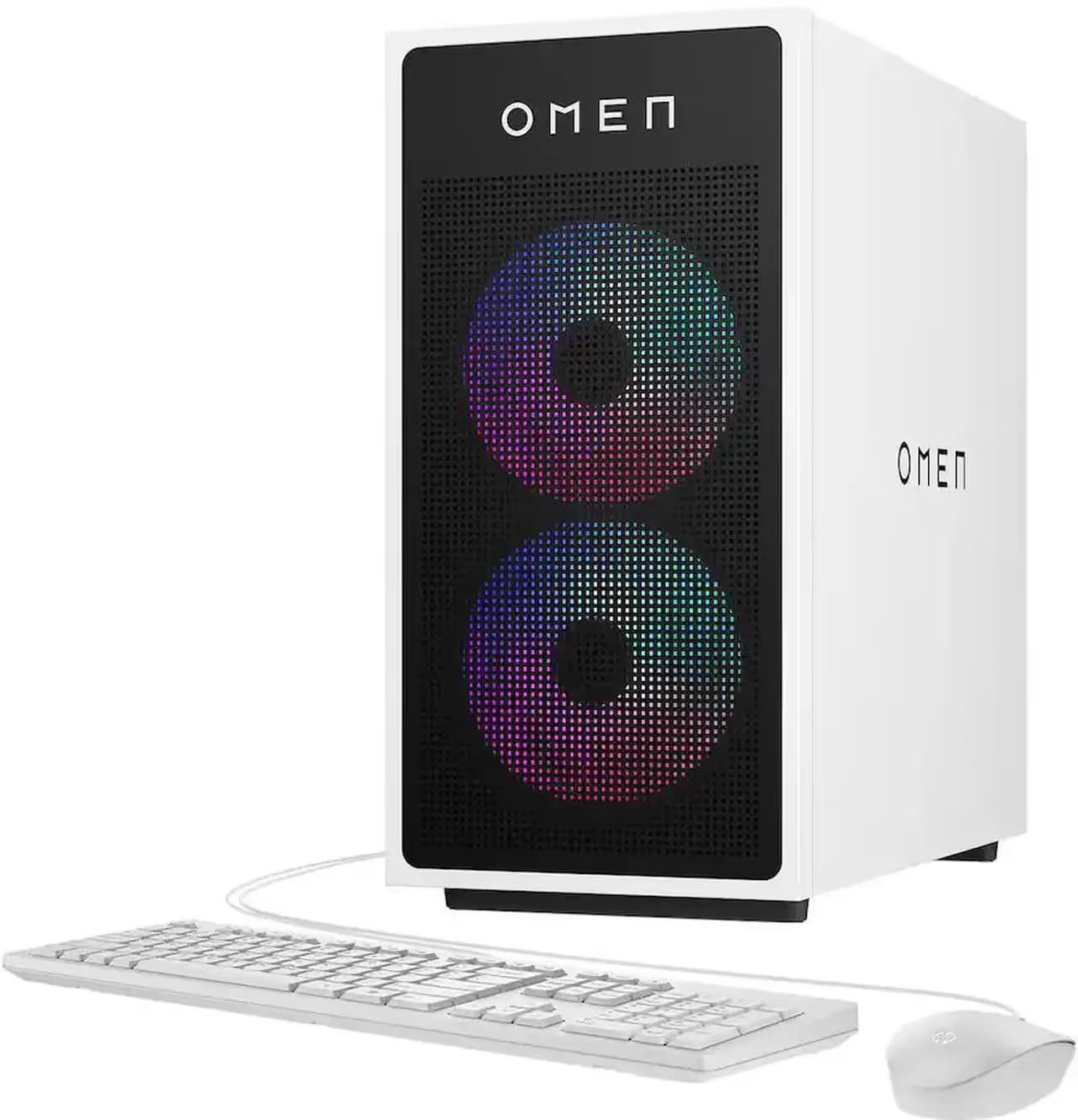 HP OMEN 35L GT16-0344 Gaming Desktop - Ryzen 7 8700F - RTX 5060 Ti 16GB - 16GB DDR5/1TB SSD - Panda Metal main image