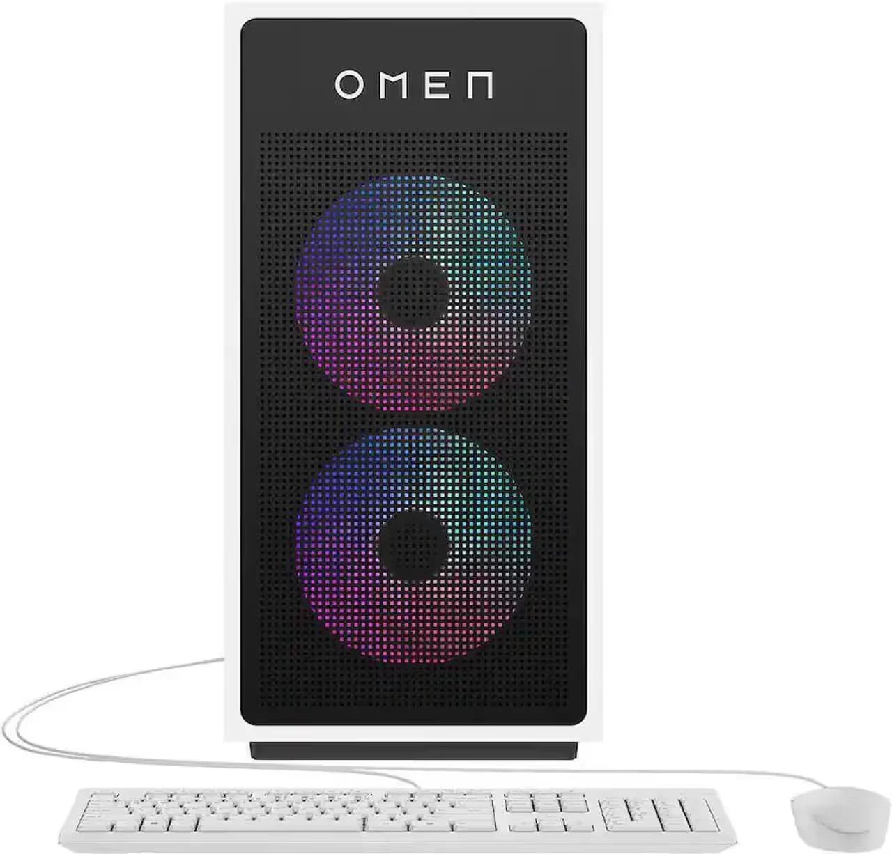 HP OMEN 35L GT16-0344 Gaming Desktop - Ryzen 7 8700F - RTX 5060 Ti 16GB - 16GB DDR5/1TB SSD - Panda Metal image