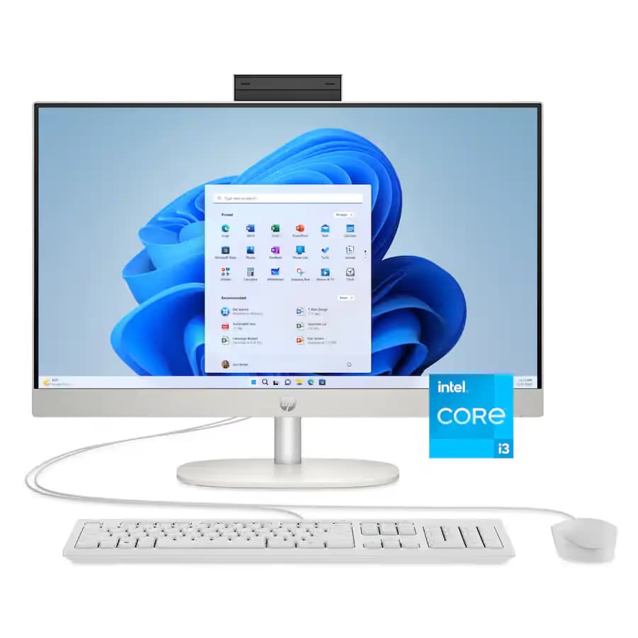 HP 23.8-inch Full HD Touch-Screen All-in-One Desktop 24-cr0014 - i3-N300 - 8GB/512GB - Shell White image