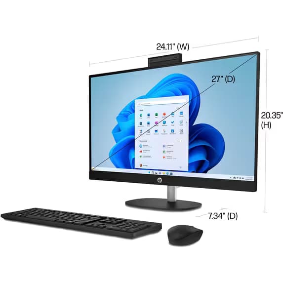 HP 27-inch Touch-Screen All-in-One Desktop, Jet Black (27-cr0054 / 7G9S2AA#ABA) image