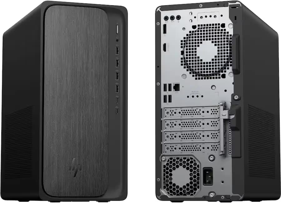 HP OmniDesk Desktop M02-0214, Gray Wood image