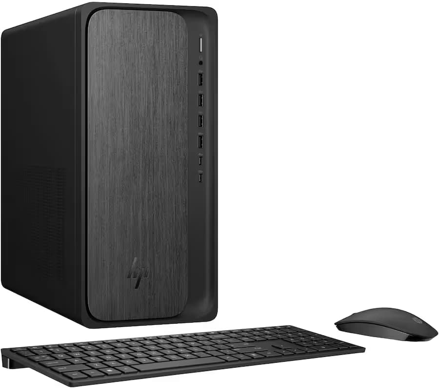 HP OmniDesk Desktop M02-0214, Gray Wood image