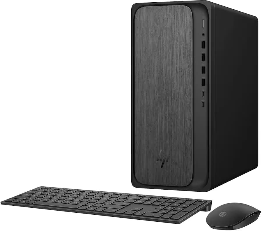 HP OmniDesk Desktop M02-0214, Gray Wood image