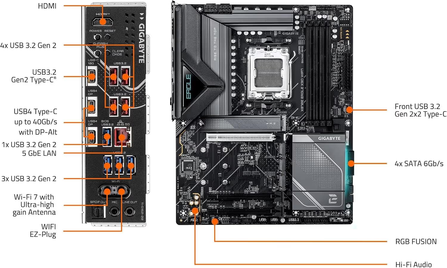 GIGABYTE X870E EAGLE X3D WIFI7 image