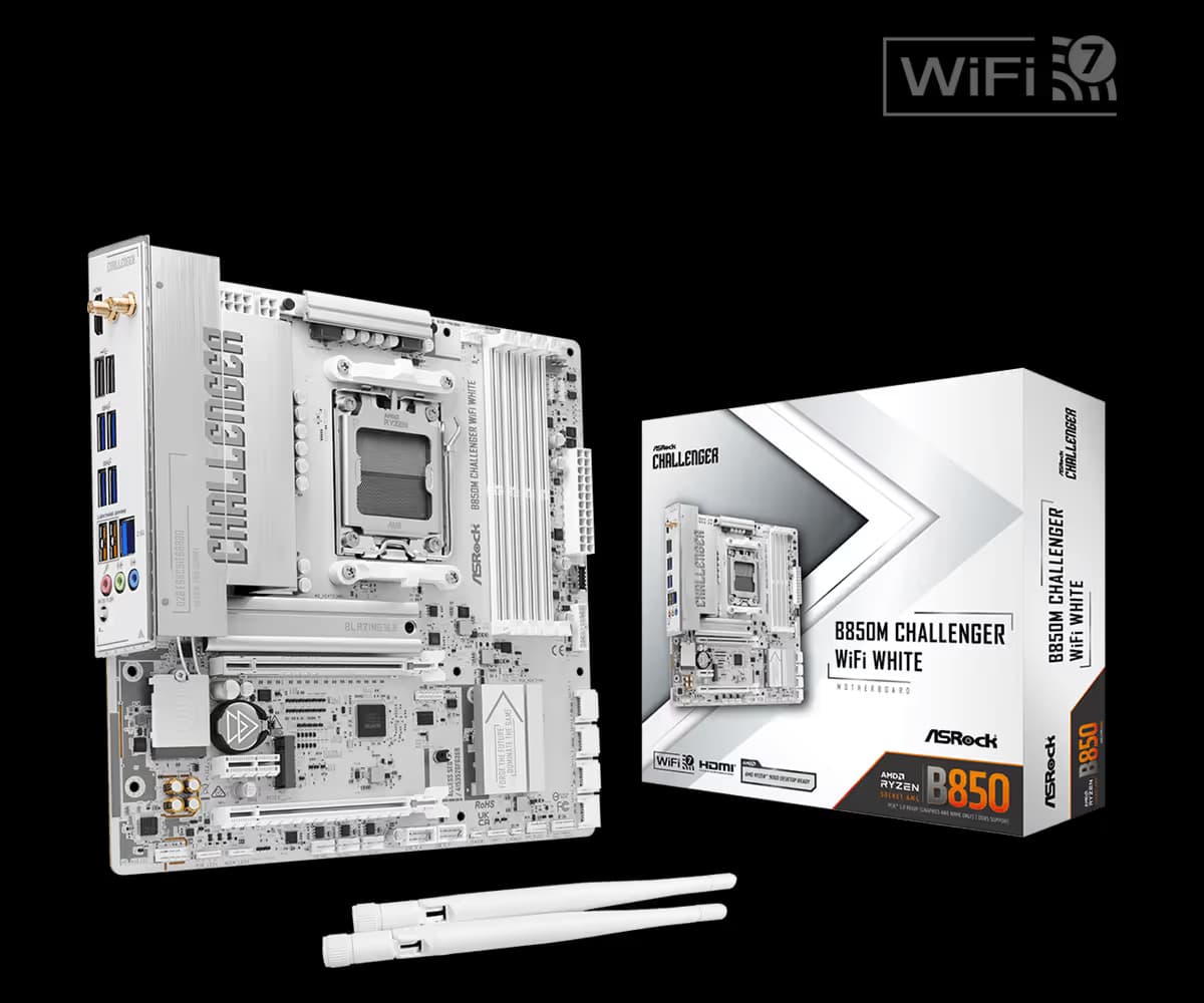 AsRock B850M Challenger WiFi White main image
