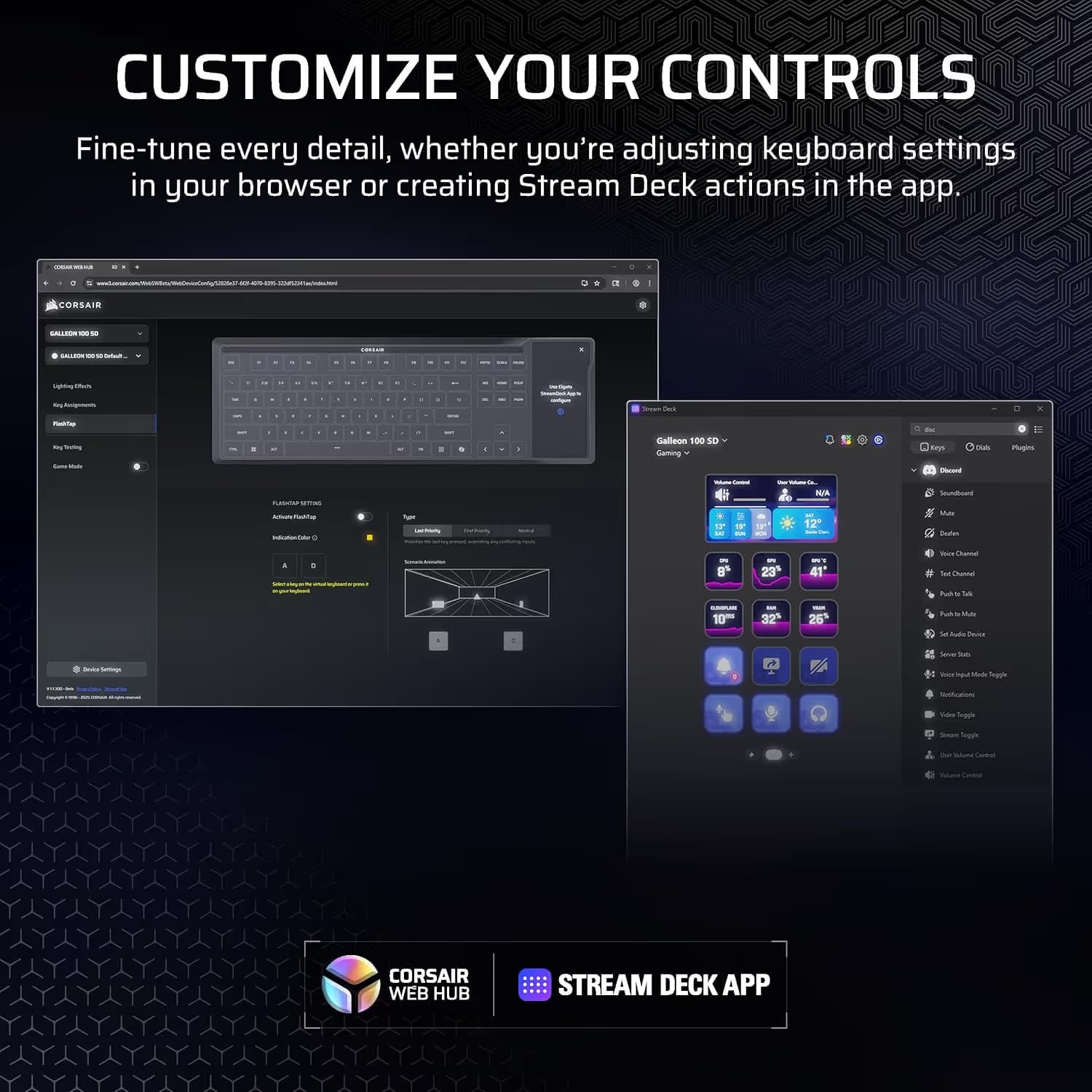 CORSAIR GALLEON 100 SD Stream Deck-Integrated Mechanical Keyboard image