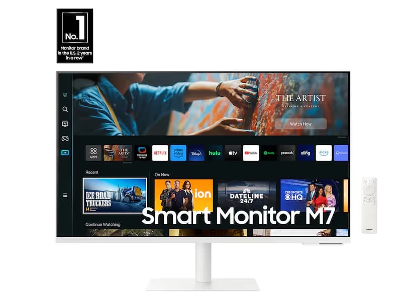 Samsung 27" M70C Smart Monitor 4K UHD with Streaming TV USB-C and Ergonomic Stand image