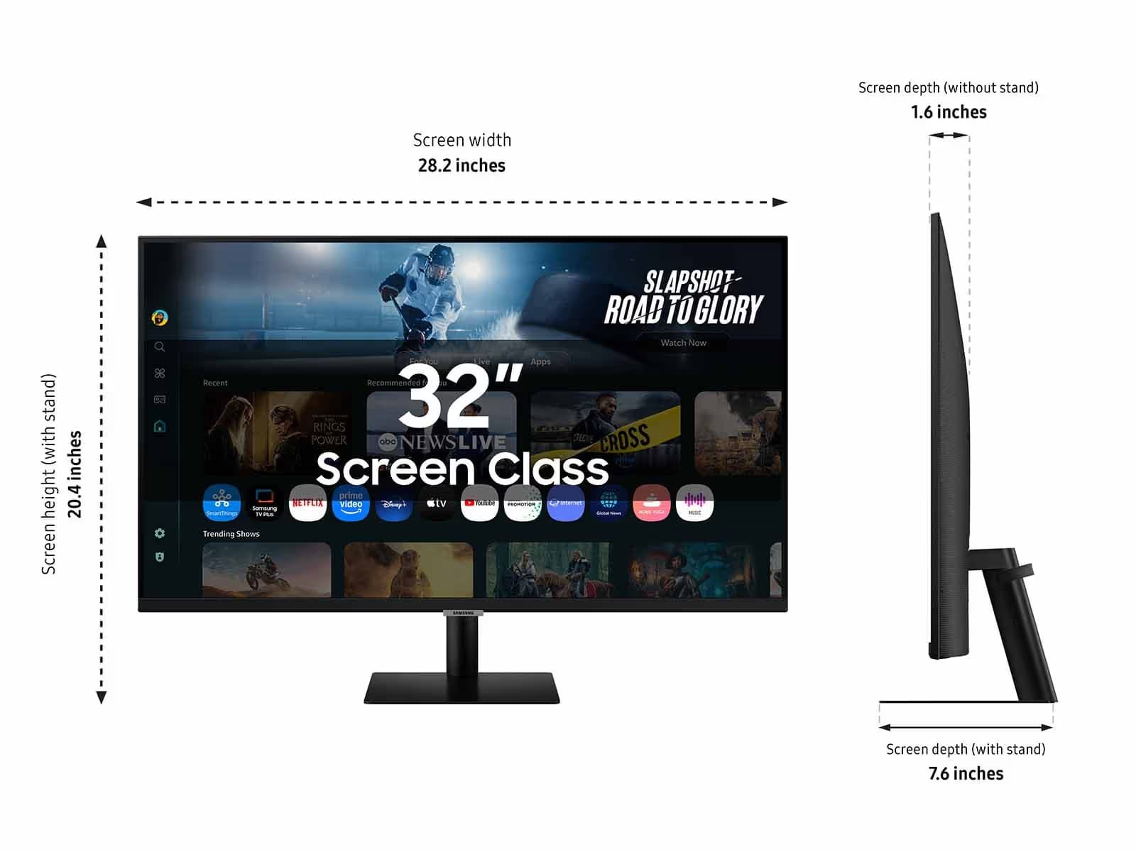 Samsung M7 M70F 32" 4K UHD Smart AI Monitor in Black image