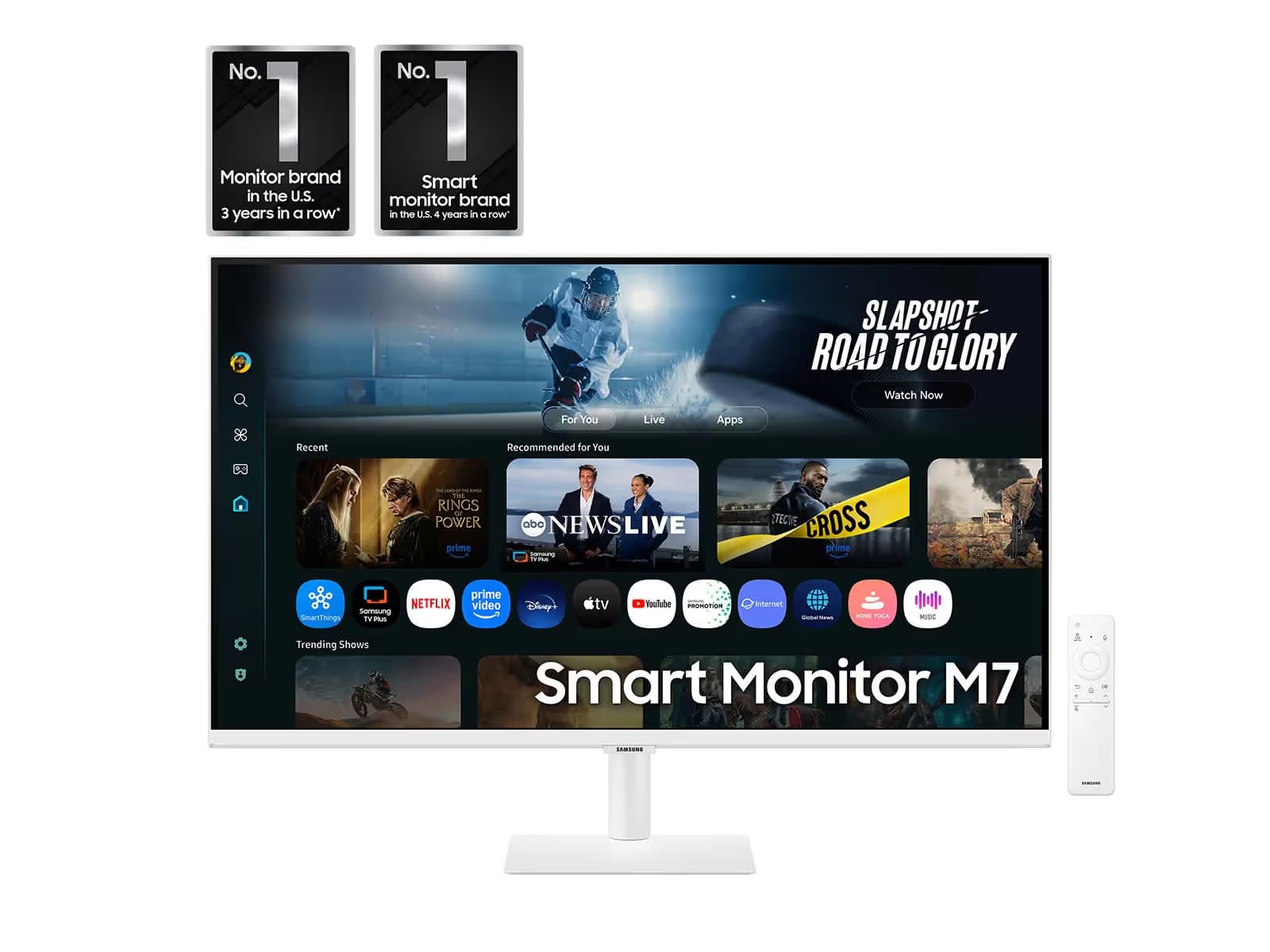 Samsung M7 M70F 32" 4K UHD Smart AI Monitor in White main image