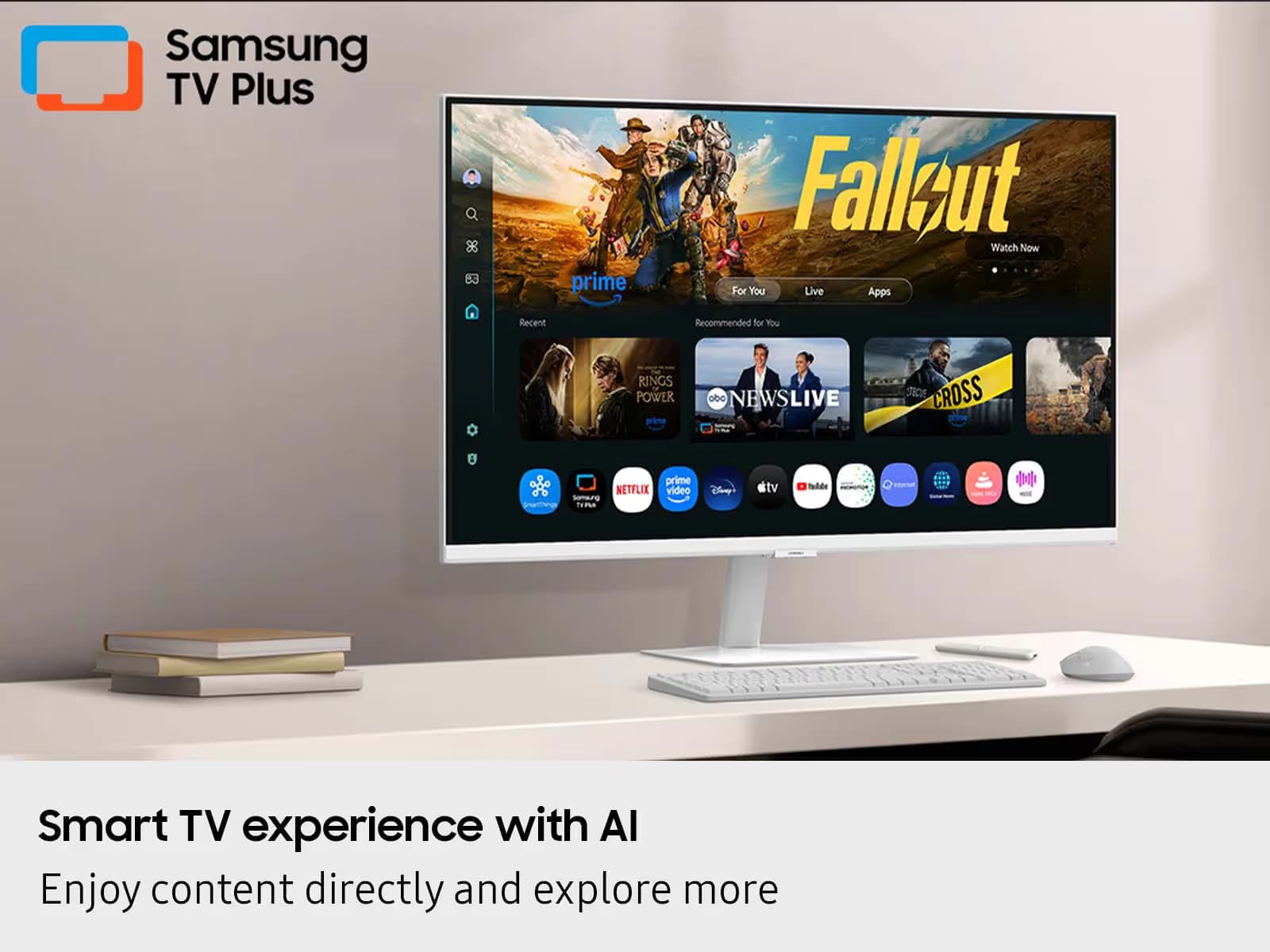 Samsung M7 M70F 32" 4K UHD Smart AI Monitor in White image