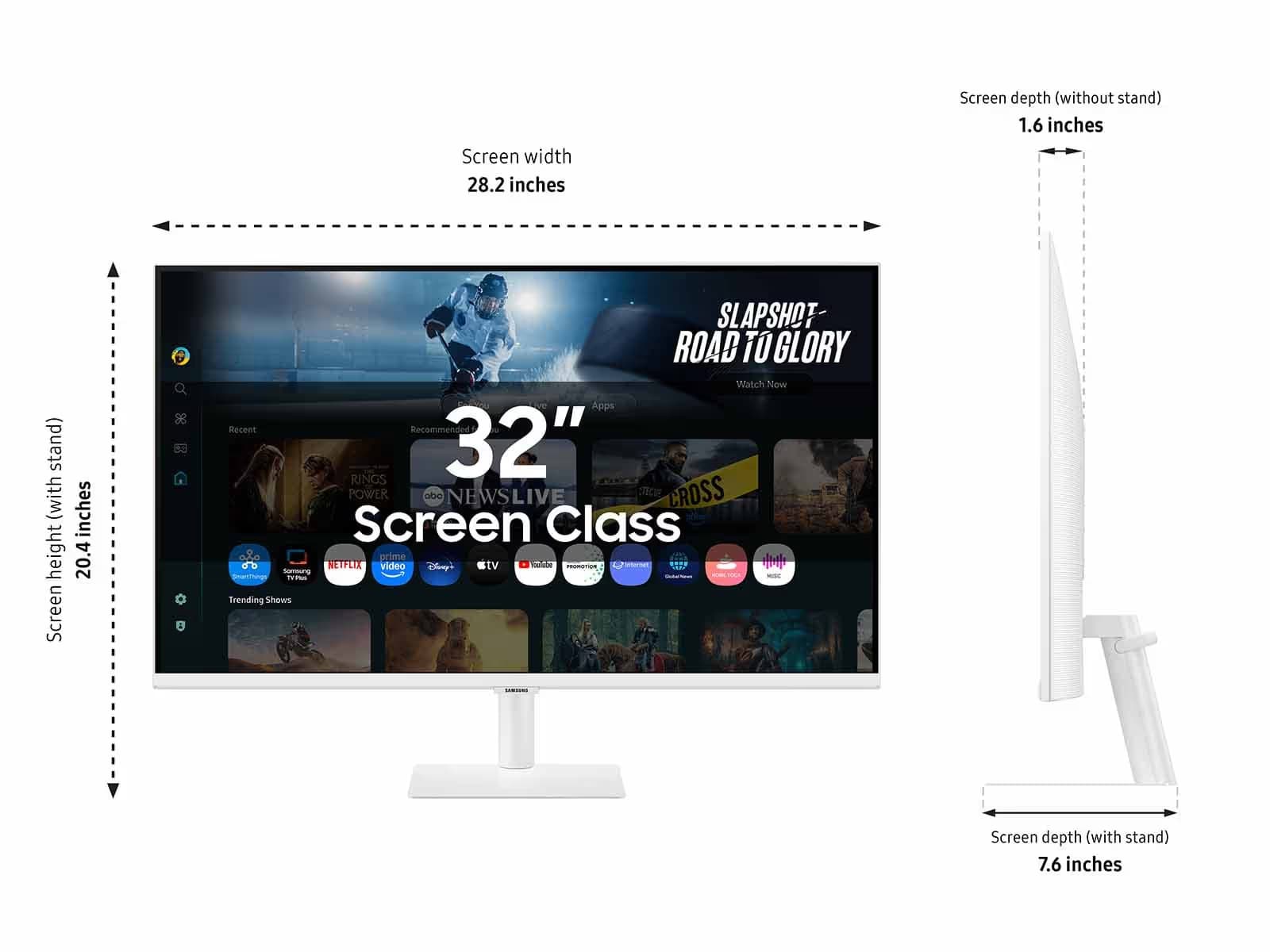Samsung M7 M70F 32" 4K UHD Smart AI Monitor in White image