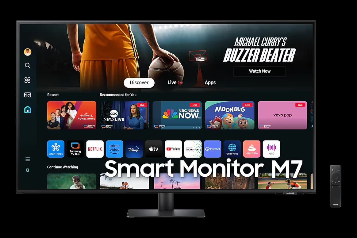 Samsung Smart Monitor 43-Inch M70D 4K UHD Monitor image