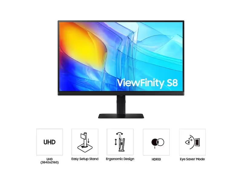 Samsung ViewFinity S8 S80D 32" 4K UHD High Resolution Monitor image