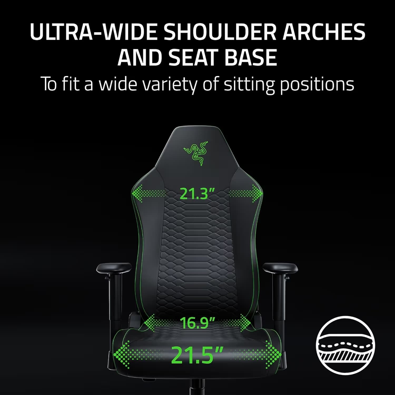 Razer Iskur V2 X NewGen - Black / Green image