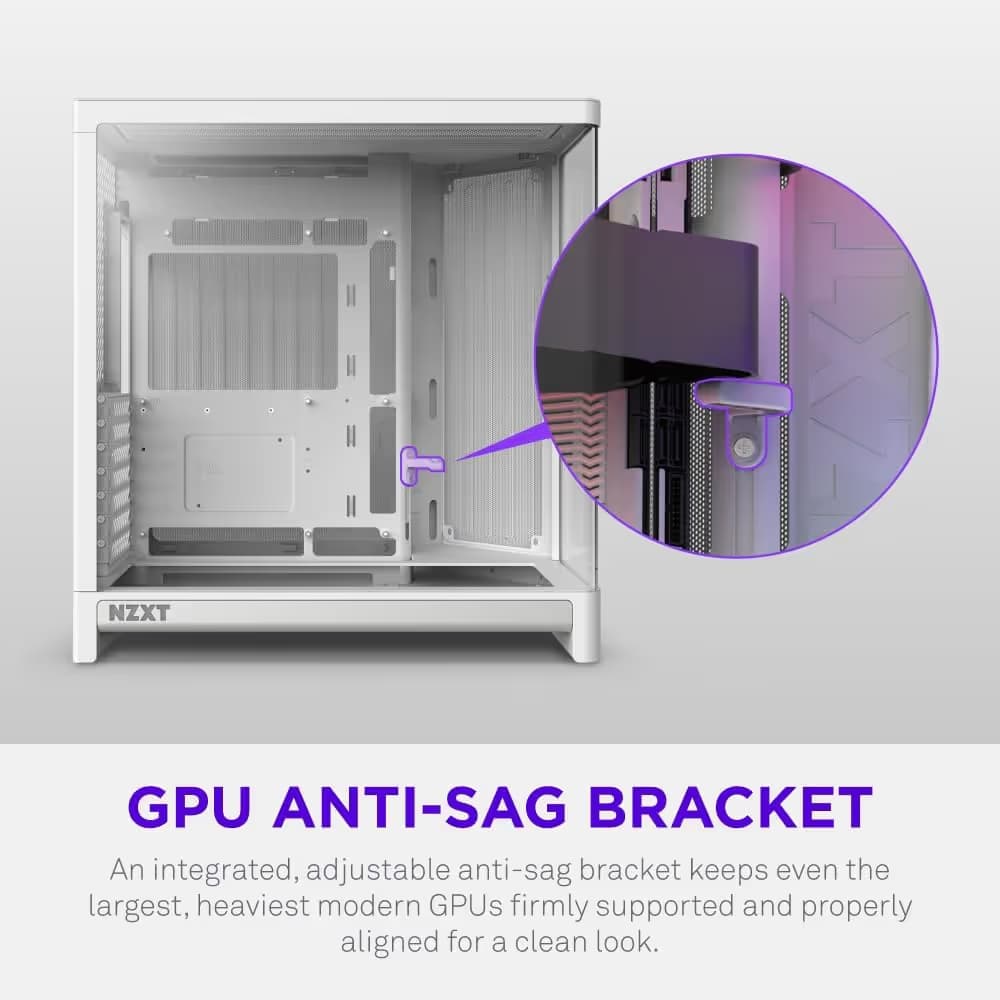 NZXT H6 (2026) ATX Mid Tower White Tempered Glass image