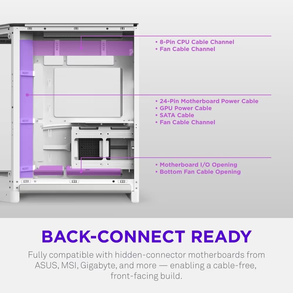NZXT H6 (2026) ATX Mid Tower White Tempered Glass image