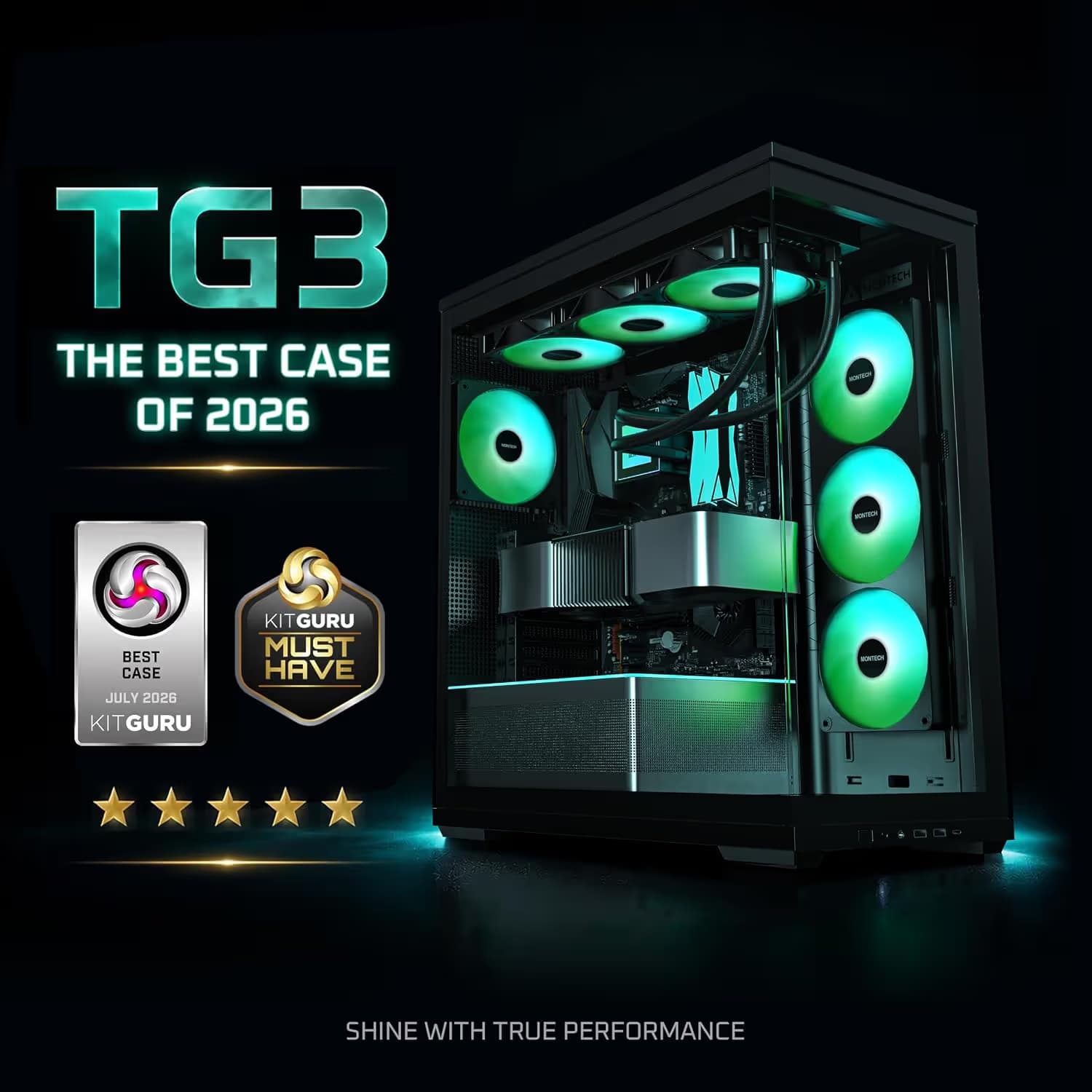 Montech TG3 ATX Mid Tower Black image