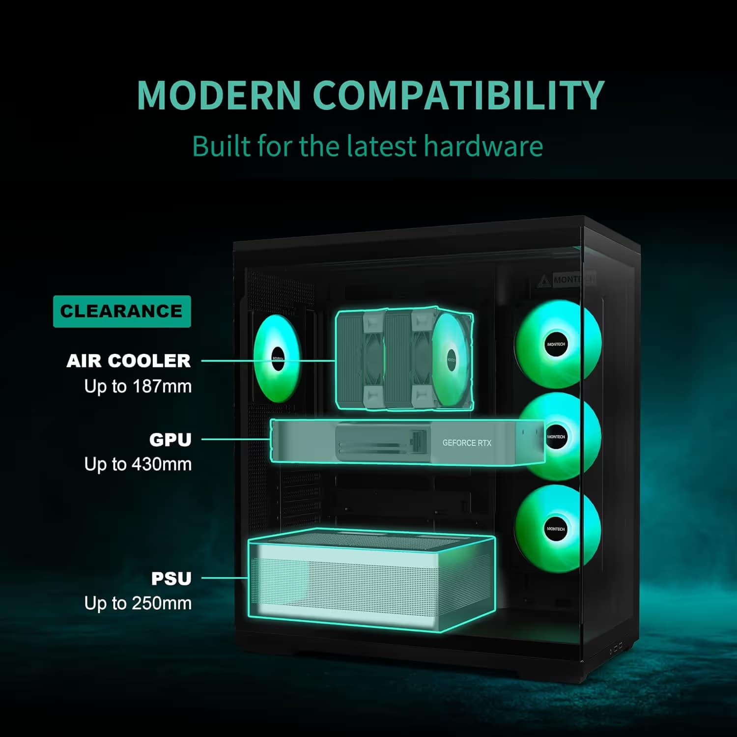 Montech TG3 ATX Mid Tower Black image