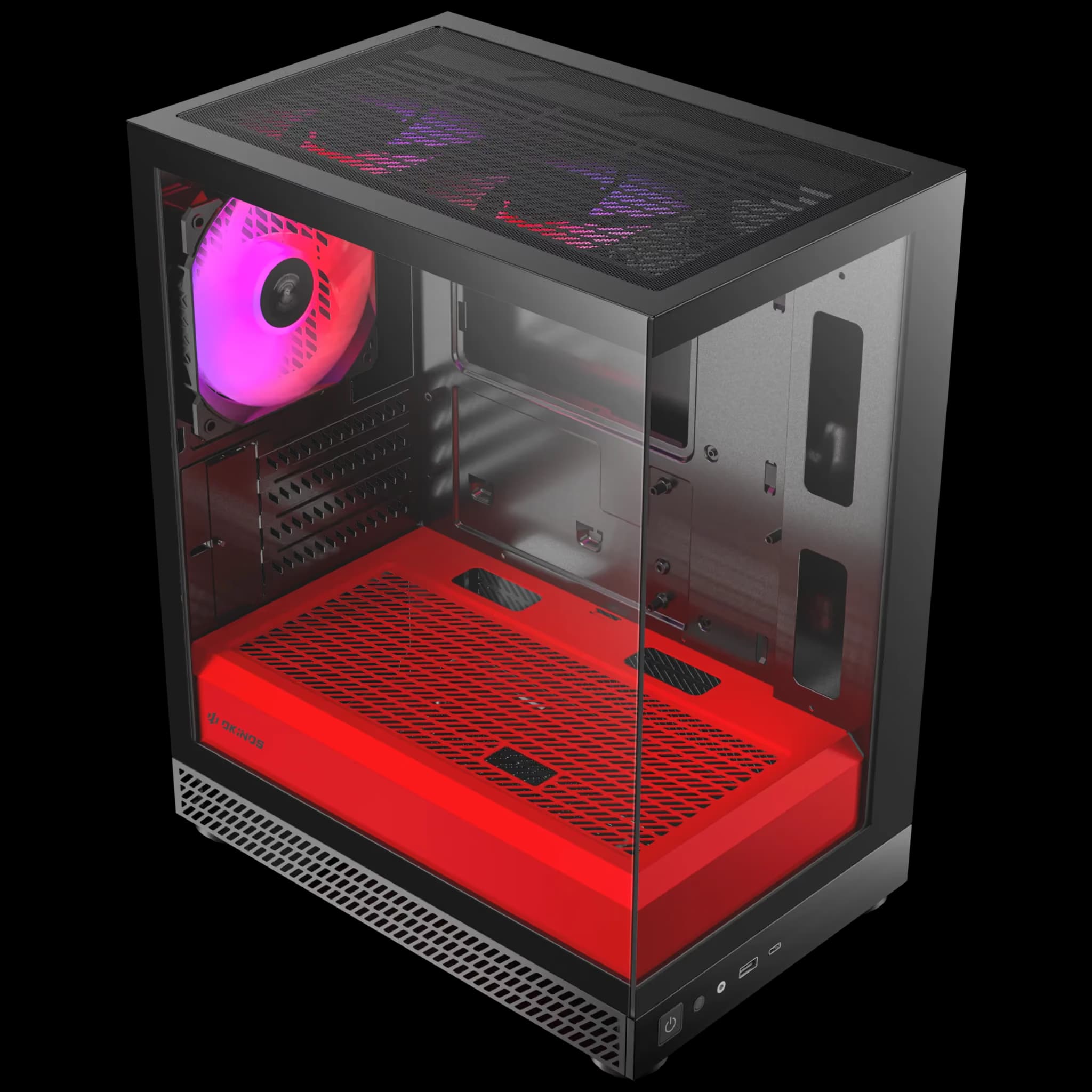 Okinos Aqua UNO Micro ATX Mini Tower Scarlet image
