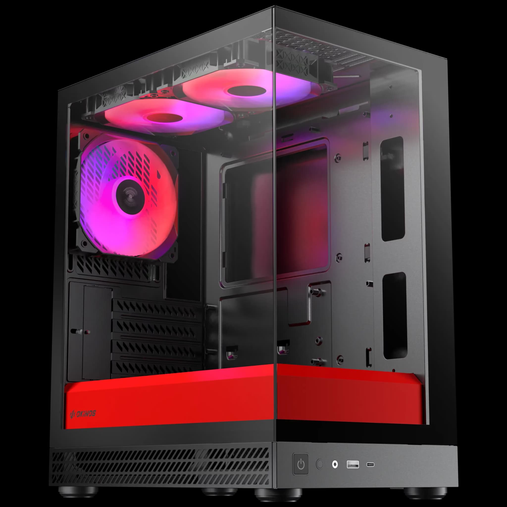Okinos Aqua UNO Micro ATX Mini Tower Scarlet image