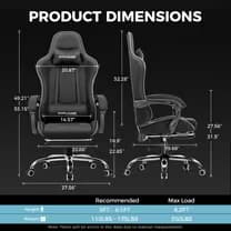GTPLAYER Footrest Series GT800A Fabric - Black image
