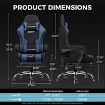 GTPLAYER Footrest Series GT800A Fabric - Blue image