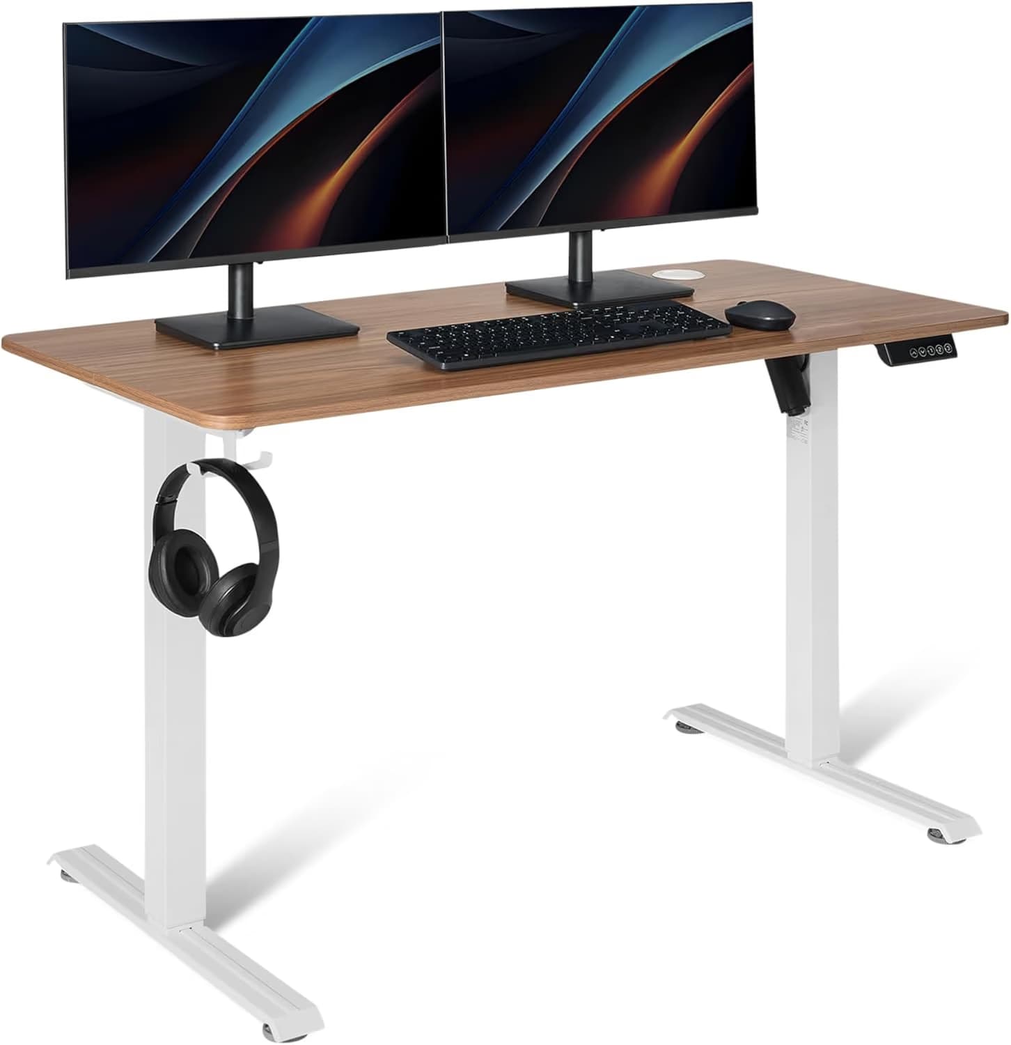 Amazon Basics Electric Standing Desk Black / Walnut image