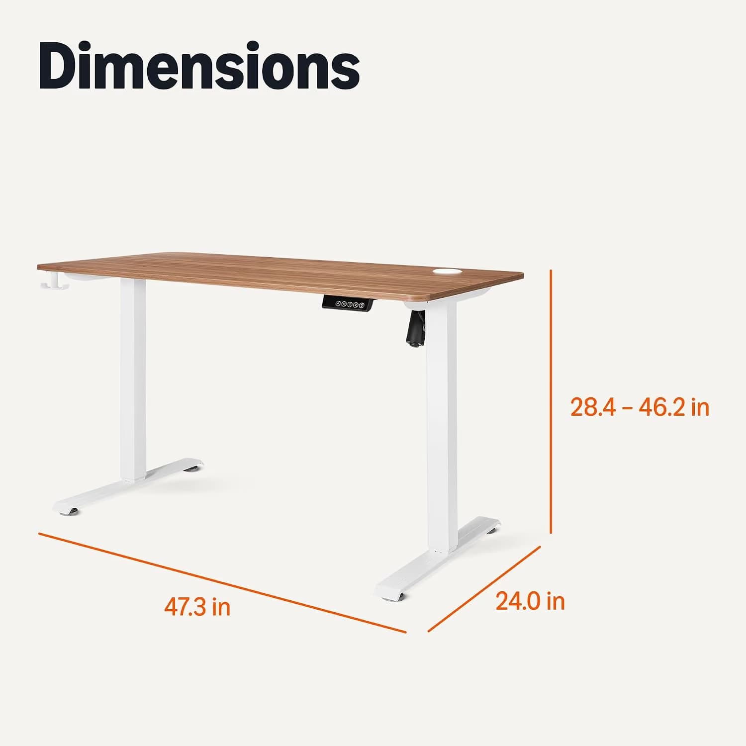 Amazon Basics Electric Standing Desk Black / Walnut image