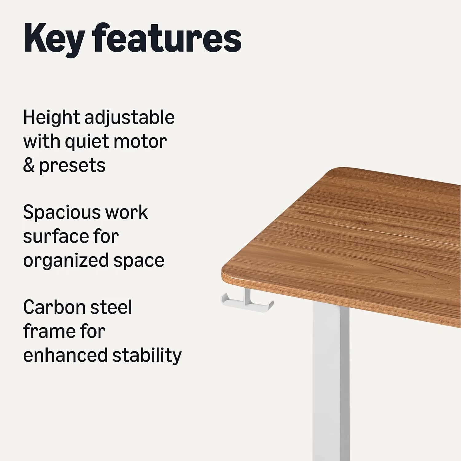Amazon Basics Electric Standing Desk Black / Walnut image
